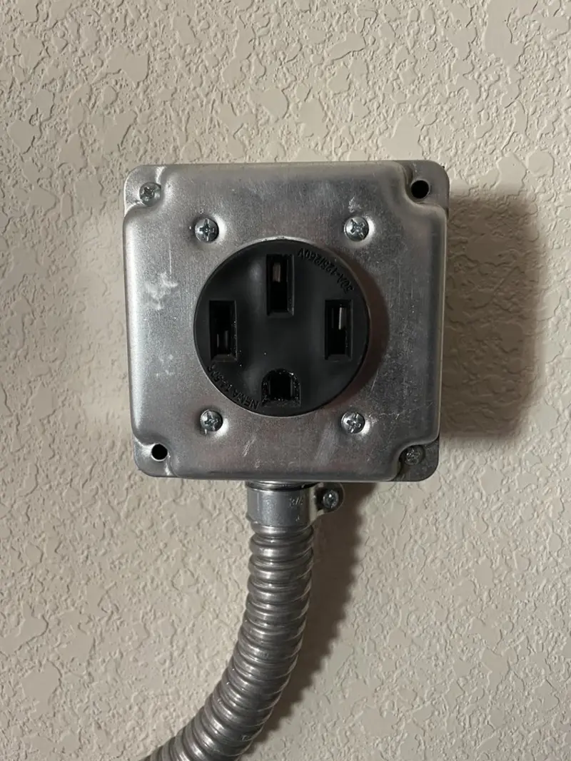 NEMA 14-50 outlet installed for Smart Home Electrical in West Vero Corridor